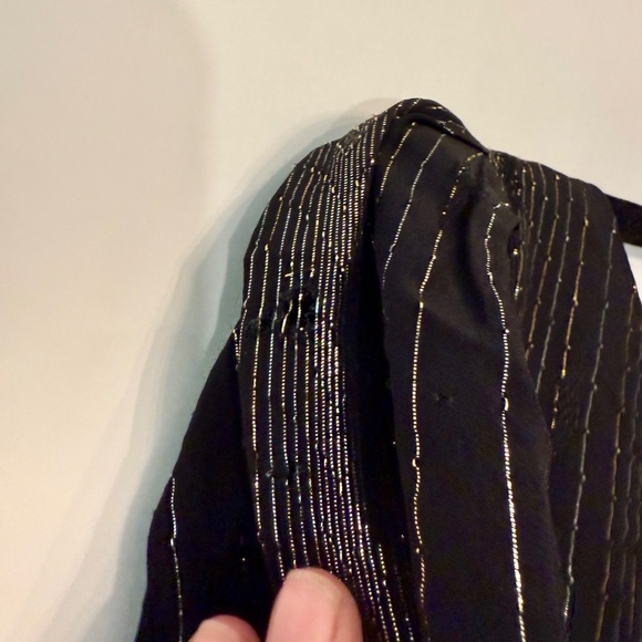 Vintage 80s Metallic Lurex Party Dress – Nancy Bracoloni Shangri-La – Black Gold - Picture 4 of 5